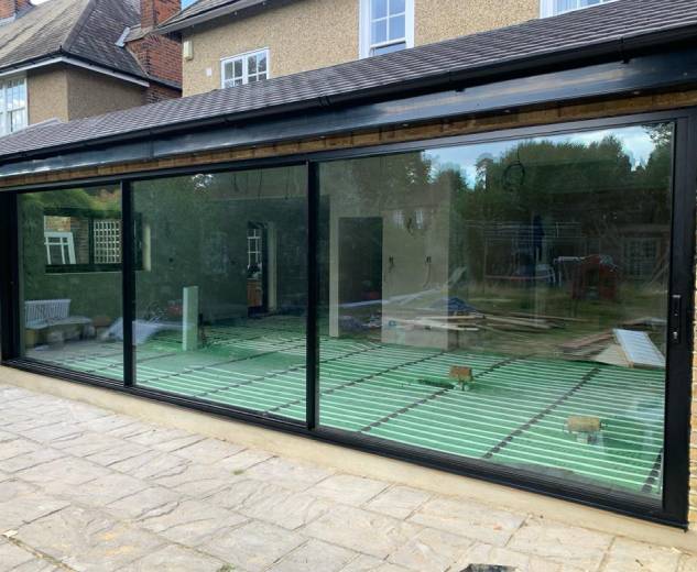 Black Framed Sliding Doors in Welwyn Garden City