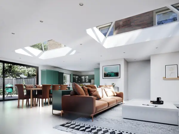 Black Sliding Doors Roof Light Installation Hertfordshire