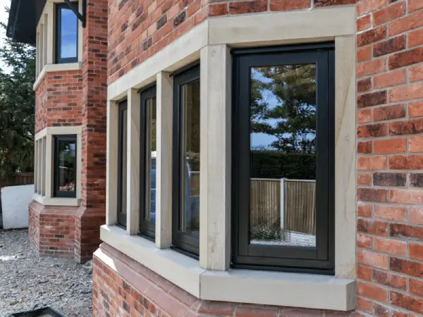 Black Flush Sash uPVC Windows 