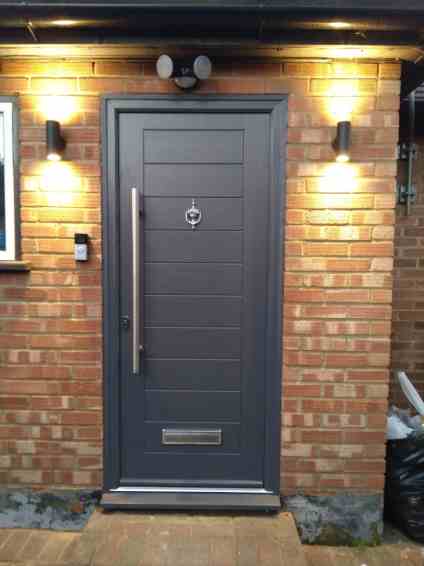 Grey Modern Front Door Bricket Wood